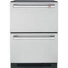 Cafe 5.7 CuFt Built-In Dual-Drawer Refrigerator in Stainless Steel with LED Lighting