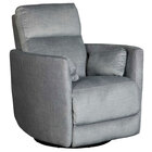 Cheers Capri Swivel Barrel Recliner with Pillows - Silver