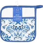 Core Home 2-Piece Pot Holder with Pocket - 9"x9" - Blue Tile