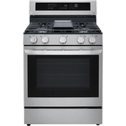 LG 5.8 Cu. Ft Smart Wi-Fi Enabled True Convection InstaView® Gas Range with Air Fry - Stainless Steel