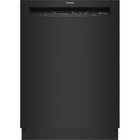 Bosch 100 Series 50 dBA Smart Recessed Handle Dishwasher in Black