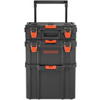 Black+Decker Rolling Tool Box, Stackable Storage System - 3 Piece Set