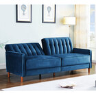 Montecatini Angel Blue Velvet Lay-Flat Sofa Bed