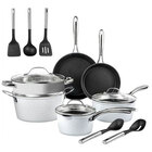 GraniteStone Diamond Charleston Collection - Hammered 15-Piece Nonstick Cookware Set with Utensils