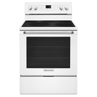 KitchenAid 6.4 CuFt 5-Element Electric Convection Range in White