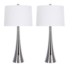 Image of product - Diana 29.5" Metal Table Lamp with White Linen Shade - Set