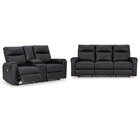 Signature Design by Ashley Axtellton Power Reclining Sofa & Loveseat - Carbon