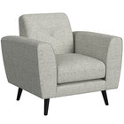 Elements Sonata Chair in Palmer smoke with Black Wooden Legs