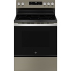 GE 5.3 CuFt Freestanding Electric Range in Slate with Crisp Mode
