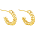 Mi Tesoro Rope Gold Hoop Earrings