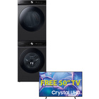 Samsung 5.3 CuFt Front Load Electric Washer with 7.6 CuFt Electric Dryer & 50" Crystal UHD U7900F 4K Smart TV