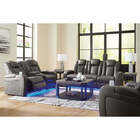 Signature Design by Ashley Axil Dual Power Reclining Sofa, Loveseat, & Recliner - Shadow