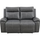 Steve Silver Gaston Manual Reclining Loveseat - Gray