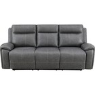 Steve Silver Gaston Manual Reclining Sofa with Drop-Down Console - Gray