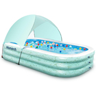 Image of product - Family Inflatable Swimming Pool, Rectangular Lounging Pool, UV30+ Sun Shelter
