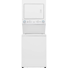 Frigidaire Electric Long Vent Stacked Laundry Center - 3.9 CuFt Washer and 5.5 CuFt Dryer in White