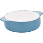 KitchenAid Vitrified 2.25-Quart Stoneware Round Casserole with Lid in Blue Velvet