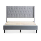 Image of product - Wren White Gray Upholstered King Bed