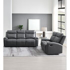 Steve Silver Gaston Manual Reclining Sofa & Loveseat - Gray