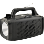 SuperSonic Solar Power Bluetooth Speaker with FM Radio & LED Flashlight