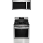Frigidaire Gallery 5.3 CuFt Freestanding Electric Range with 1.9 CuFt 1000 Wattage Over-The-Range Microwave in Stainless Steel