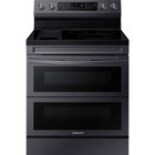 Samsung 6.3 CuFt Smart Freestanding 5-Burner Convection+ Flex Duo™ Electric Range in Black Stainless with Air Fry
