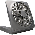 O2COOL 10" Treva Battery Operated Camping Fan with AC Adapter - Gray