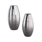 Signature Design by Ashley Dinesh Vase (Set of 2) - Silver Finish