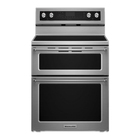 KitchenAid 6.7 CuFt 5-Burner Freestanding Electric Range in Stainless Steel