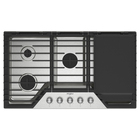 Whirlpool 36" Gas Cooktop with 2-in-1 Hinged Grate to Griddle