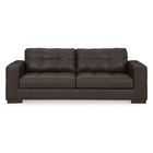 Signature Design by Ashley Luigi Stationary Leather Match Sofa - Thunder