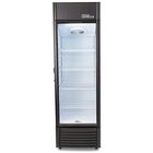 Premium Levella 9.0 CuFt Manual Defrost Commercial Display Refrigerator 1-Glass Door Merchandiser in Black with 4 Adjustable Wire Shelves