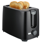 Premium Levella 2-Slice Toaster with 7 Shades Knob and Anti-Jam Protection in Black
