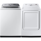 Image of product - 5.0 CuFt Smart Top Load Washer with the 7.4 CuFt Electric Dryer Mismatched Laundry Pair in White