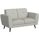 Elements Sonata Loveseat in Palmer smoke with Black Wooden Legs