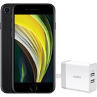 Apple 4.7" iPhone SE 64GB Unlocked Black Smartphone - Preowned with 2-Port PowerPort 24W Wall Charger