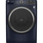 GE 4.8 CuFt Smart Front Load Sapphire Blue Washer