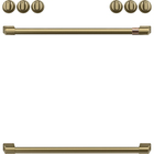 Cafe Handle & Knob Set for Range - Brushed Brass