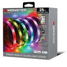 Monster Illuminessence 25ft. Non-Smart, Infrared Remote Controlled RGB-IC Indoor LED Light Strip