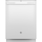 GE 52 dBA Smart Sanitize Top Control Dishwasher in White with Dry Boost™