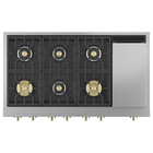 Monogram 48" 6-Burner Gas Cooktop With Griddle - Stainless Steel
