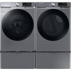 Samsung 4.5 CuFt Smart Front Load Washer 7.5 CuFt Front Load Electric Dryer in Platinum