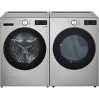 LG 5.0 CuFt Smart Front Load Washer with 7.4 CuFt Smart Front Load Electric Dryer in Graphite Steel