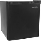 Premium Levella 1.6 Cubic Foot Manual Defrost Mini Refrigerator with Chiller Compartment and Can Dispenser in Black