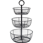 Mikasa 3-Tier Round Wrap Basket in Antique Black