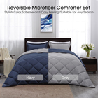 Image of product - 7-Piece Queen Size Bed-in-a-Bag Set Gray/Blue