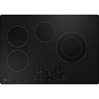 GE 30" 4-Element Electric Cooktop in Black with Guided Cooking