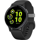 Garmin vívoactive® 5 Slate Aluminum Bezel with Black Case and Silicone Band