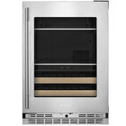 KitchenAid 4.8 Cu. Ft. 24" Beverage Center with Glass Door and Wood-Front Racks
