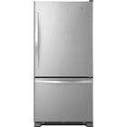 Whirlpool 18.7 CuFt Wide Bottom Freezer Refrigerator in Stainless Steel